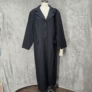 Ultra Dress New York Black Maxi Duster Coat‎ Jacket Plus 22W Goth Matrix Grunge